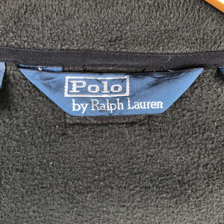 Ralph Lauren POLO by Ralph Lauren fleece jacket, men's size L polyester black type Vintage Second Hand