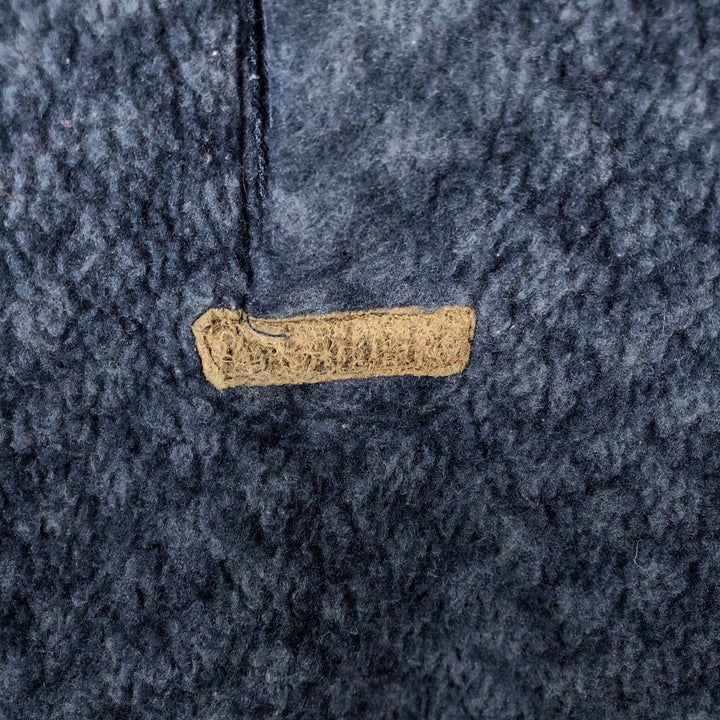 90'S Timberland WEATHERGEAR all-over print half-button fleece pullover, made in USA, men's size L equivalent, vintage. polyester navy blue type Vintage Second Hand