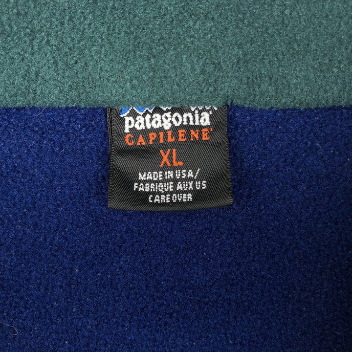 90s-00'S Patagonia Capilene fleece pullover, made in USA, men's size XL equivalent. unclear Navy blue Vintage Second Hand