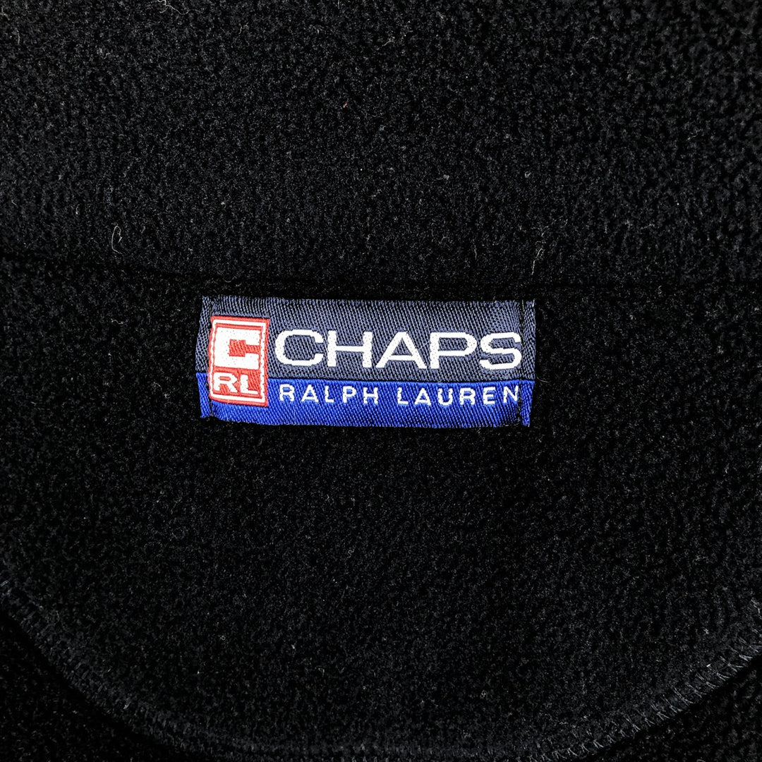 Ralph Lauren Chaps Half-Zip Fleece Pullover, Men's XL polyester navy blue type Vintage Second Hand