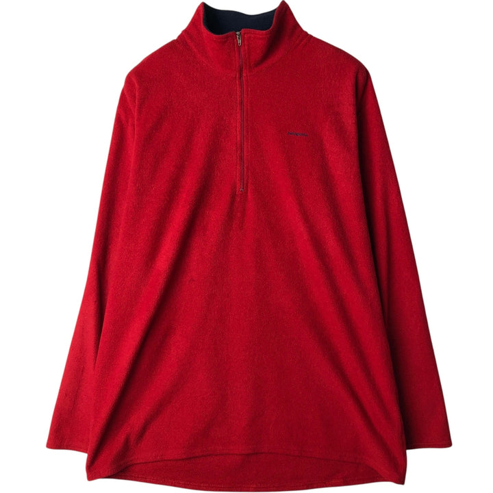 Patagonia CAPILENE Half-Zip Fleece Pullover, Made in USA, Men's XL (approx.) polyester red type Vintage Second Hand