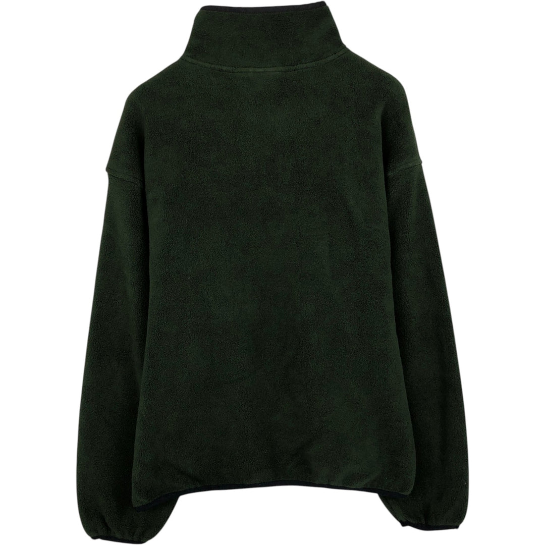 90s-00'S Woolrich Half-Snap Fleece Pullover, Made in USA, Men's Size L (approx.) polyester Green type dark green Vintage Second Hand