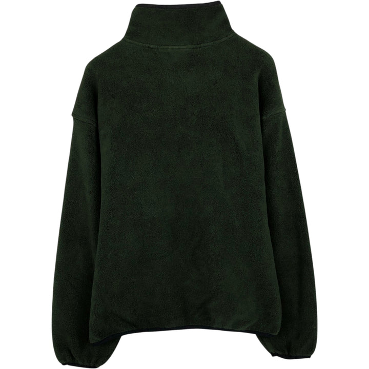 90s-00'S Woolrich Half-Snap Fleece Pullover, Made in USA, Men's Size L (approx.) polyester Green type dark green Vintage Second Hand