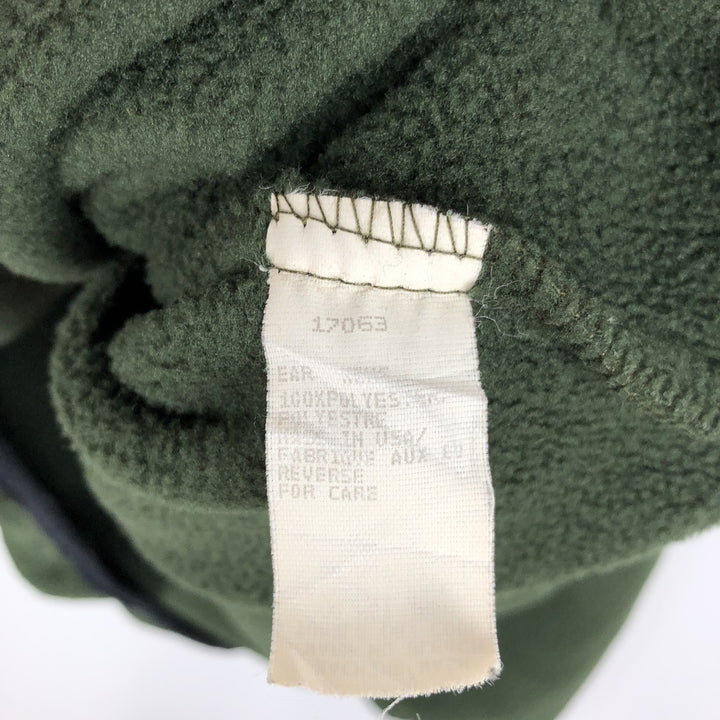 90s-00'S Woolrich Half-Snap Fleece Pullover, Made in USA, Men's Size L (approx.) polyester Green type dark green Vintage Second Hand