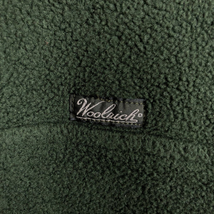 90s-00'S Woolrich Half-Snap Fleece Pullover, Made in USA, Men's Size L (approx.) polyester Green type dark green Vintage Second Hand