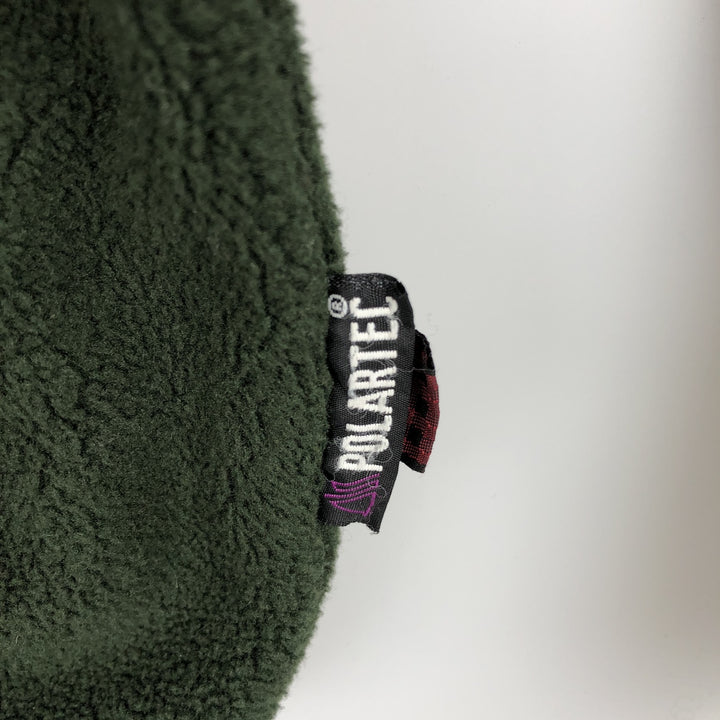 90s-00'S Woolrich Half-Snap Fleece Pullover, Made in USA, Men's Size L (approx.) polyester Green type dark green Vintage Second Hand