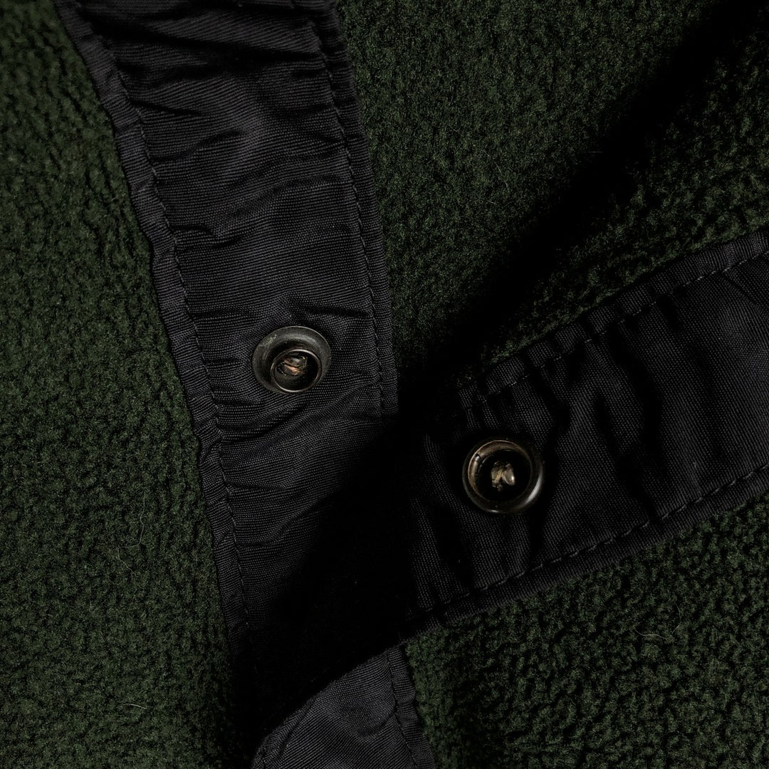 90s-00'S Woolrich Half-Snap Fleece Pullover, Made in USA, Men's Size L (approx.) polyester Green type dark green Vintage Second Hand