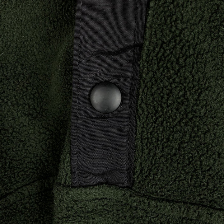 90s-00'S Woolrich Half-Snap Fleece Pullover, Made in USA, Men's Size L (approx.) polyester Green type dark green Vintage Second Hand