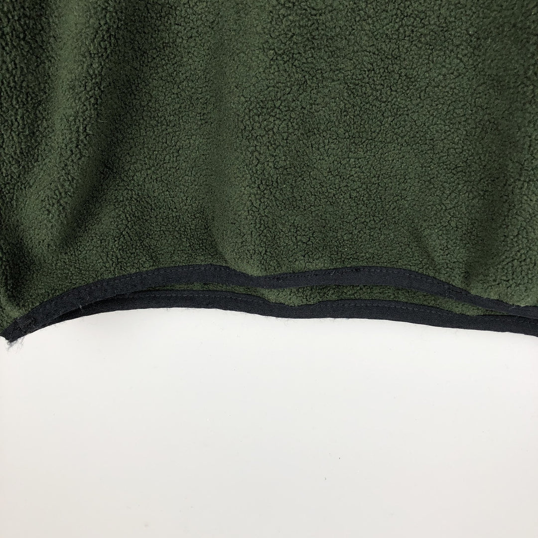 90s-00'S Woolrich Half-Snap Fleece Pullover, Made in USA, Men's Size L (approx.) polyester Green type dark green Vintage Second Hand
