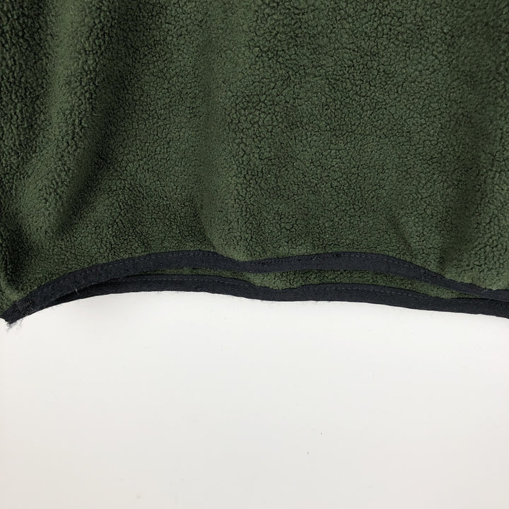 90s-00'S Woolrich Half-Snap Fleece Pullover, Made in USA, Men's Size L (approx.) polyester Green type dark green Vintage Second Hand