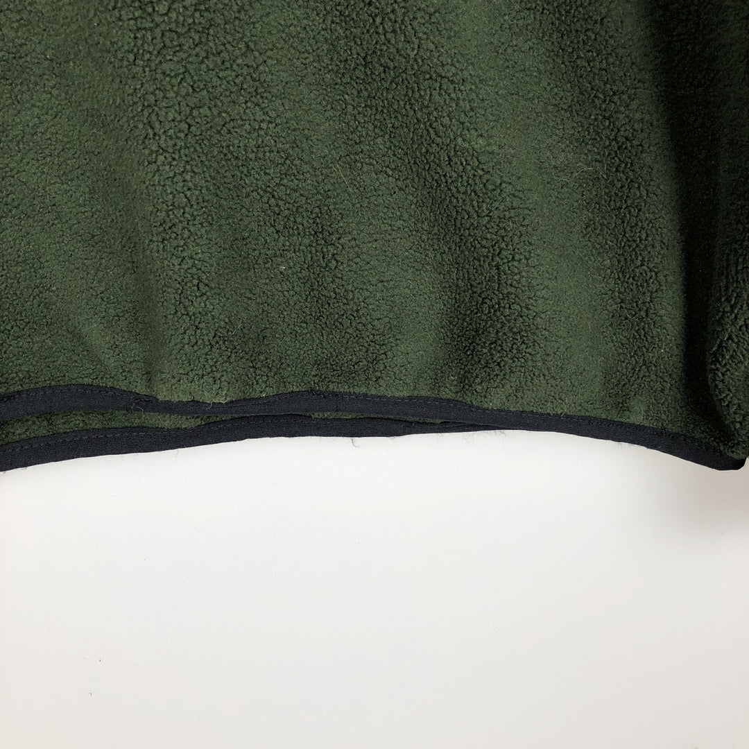 90s-00'S Woolrich Half-Snap Fleece Pullover, Made in USA, Men's Size L (approx.) polyester Green type dark green Vintage Second Hand
