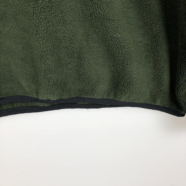 90s-00'S Woolrich Half-Snap Fleece Pullover, Made in USA, Men's Size L (approx.) polyester Green type dark green Vintage Second Hand