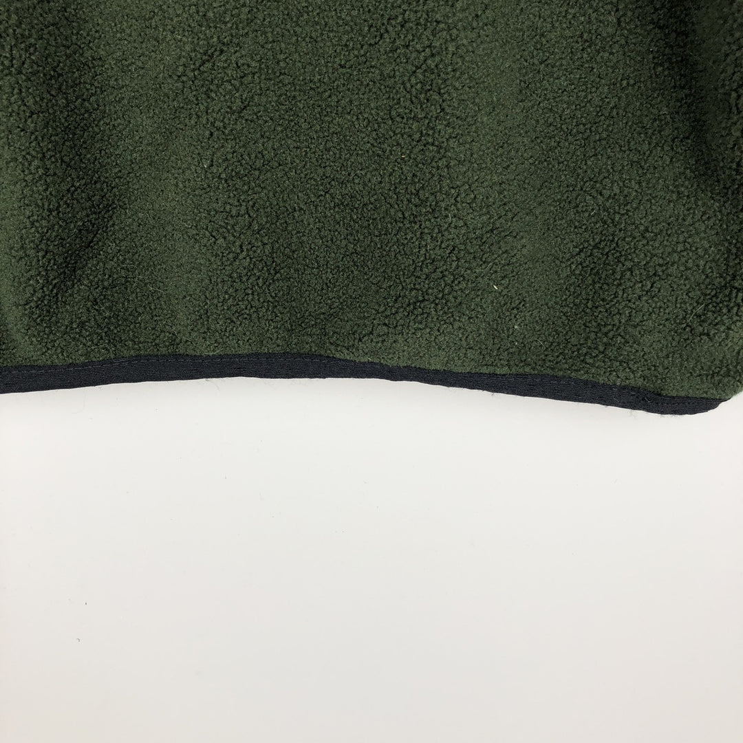 90s-00'S Woolrich Half-Snap Fleece Pullover, Made in USA, Men's Size L (approx.) polyester Green type dark green Vintage Second Hand