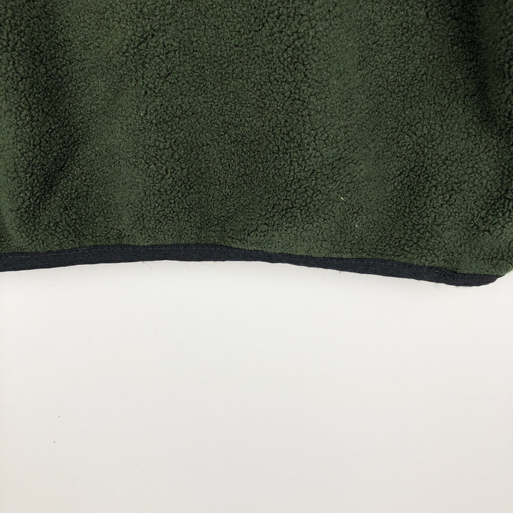 90s-00'S Woolrich Half-Snap Fleece Pullover, Made in USA, Men's Size L (approx.) polyester Green type dark green Vintage Second Hand