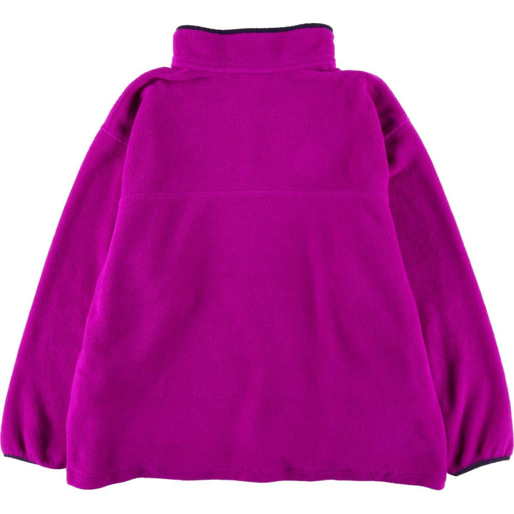 ~90'S LLBean Half-Snap Fleece Pullover, Men's XL equivalent, Vintage unclear purple type Vintage Second Hand