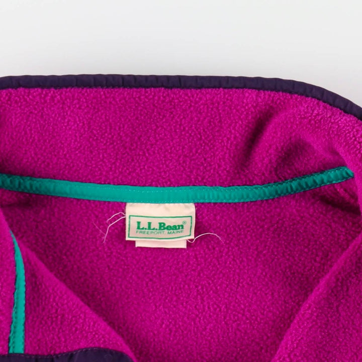 ~90'S LLBean Half-Snap Fleece Pullover, Men's XL equivalent, Vintage unclear purple type Vintage Second Hand