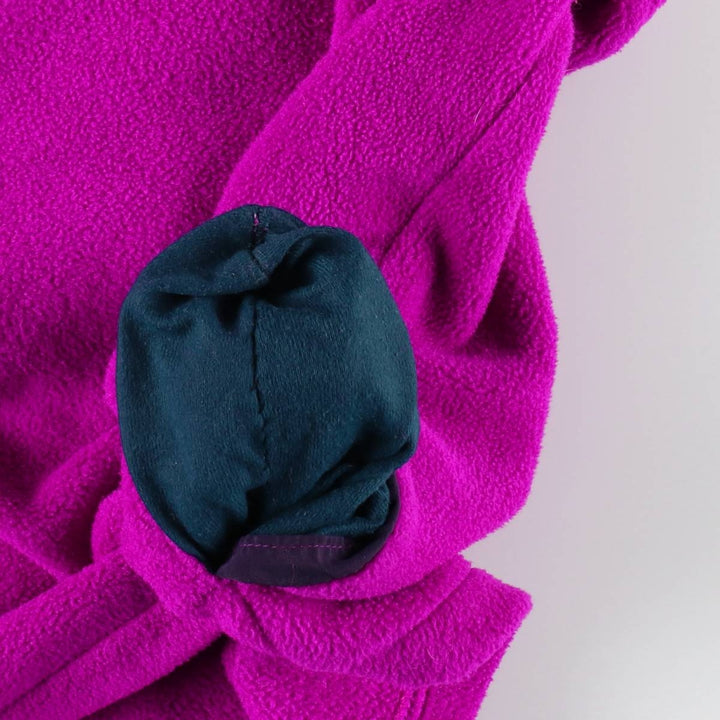~90'S LLBean Half-Snap Fleece Pullover, Men's XL equivalent, Vintage unclear purple type Vintage Second Hand
