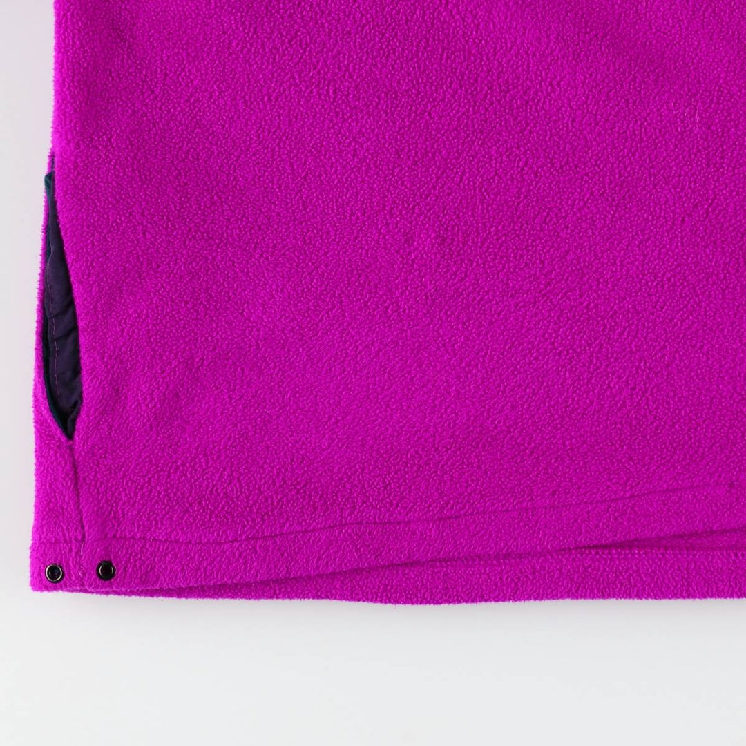 ~90'S LLBean Half-Snap Fleece Pullover, Men's XL equivalent, Vintage unclear purple type Vintage Second Hand