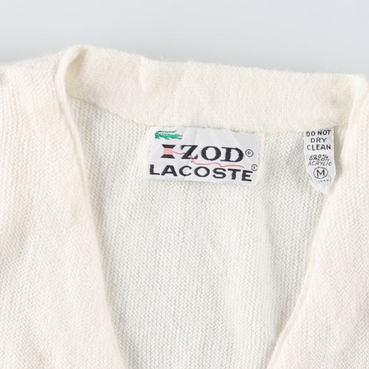 70'S Lacoste IZOD acrylic knit cardigan, men's size M, vintage / eaa496081