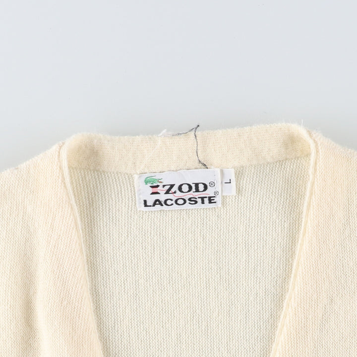 70'S Lacoste IZOD acrylic knit cardigan, men's size L, vintage / eaa496082