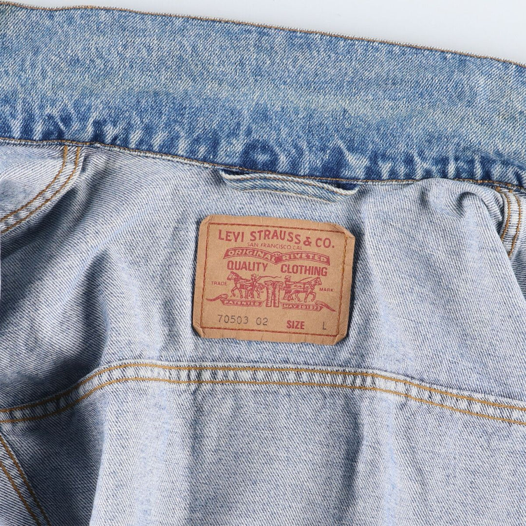 90'S Levi's 70503 02 Euro Model Denim Jacket, G-Jean, Men's L Size, Vintage / eaa496092