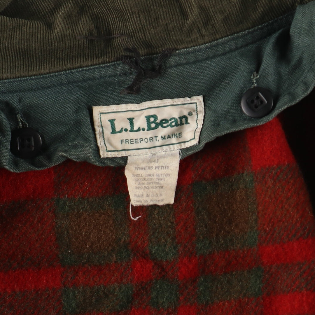 80'S LLBean Hunting Jacket Made in USA Women's XL Vintage cotton green type Vintage Second Hand