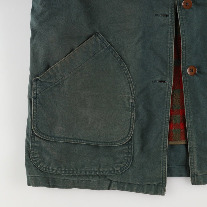 80'S LLBean Hunting Jacket Made in USA Women's XL Vintage cotton green type Vintage Second Hand