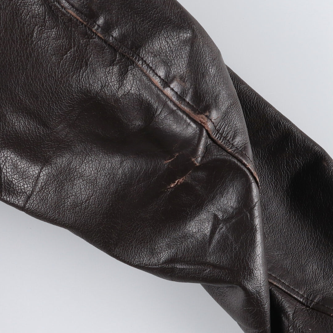 90'S Startown G-1 Type Leather Flight Jacket Men's Size L Vintage unknown brown type Vintage Second Hand