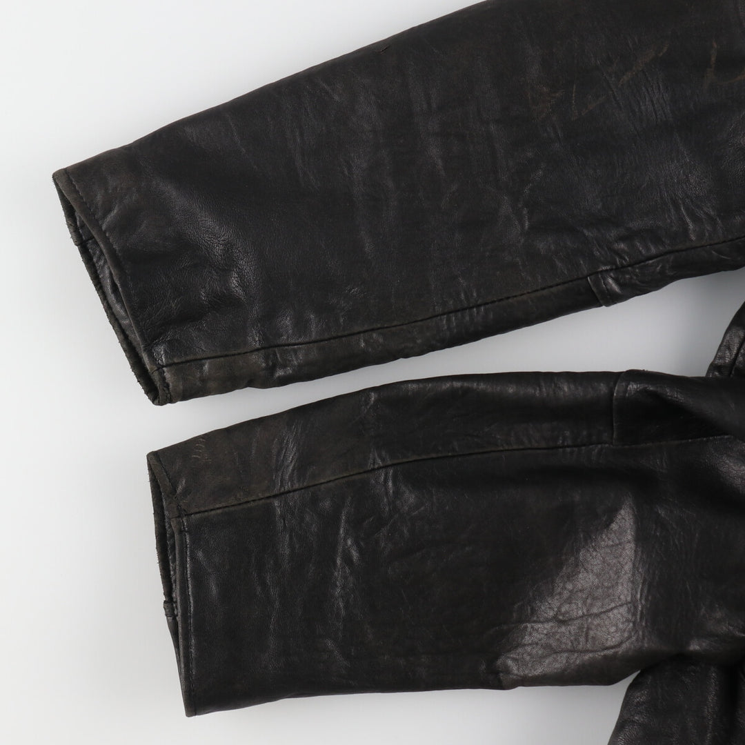 Planet Hollywood PLANET HOLLYWOOD Leather Blouson Type Men's Size L genuine leather black type Vintage Second Hand