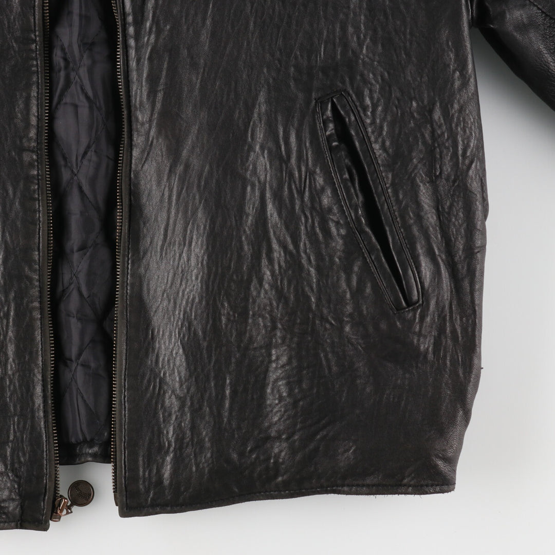 Planet Hollywood PLANET HOLLYWOOD Leather Blouson Type Men's Size L genuine leather black type Vintage Second Hand