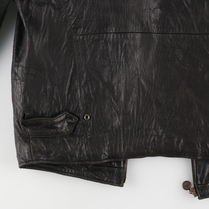 Planet Hollywood PLANET HOLLYWOOD Leather Blouson Type Men's Size L genuine leather black type Vintage Second Hand
