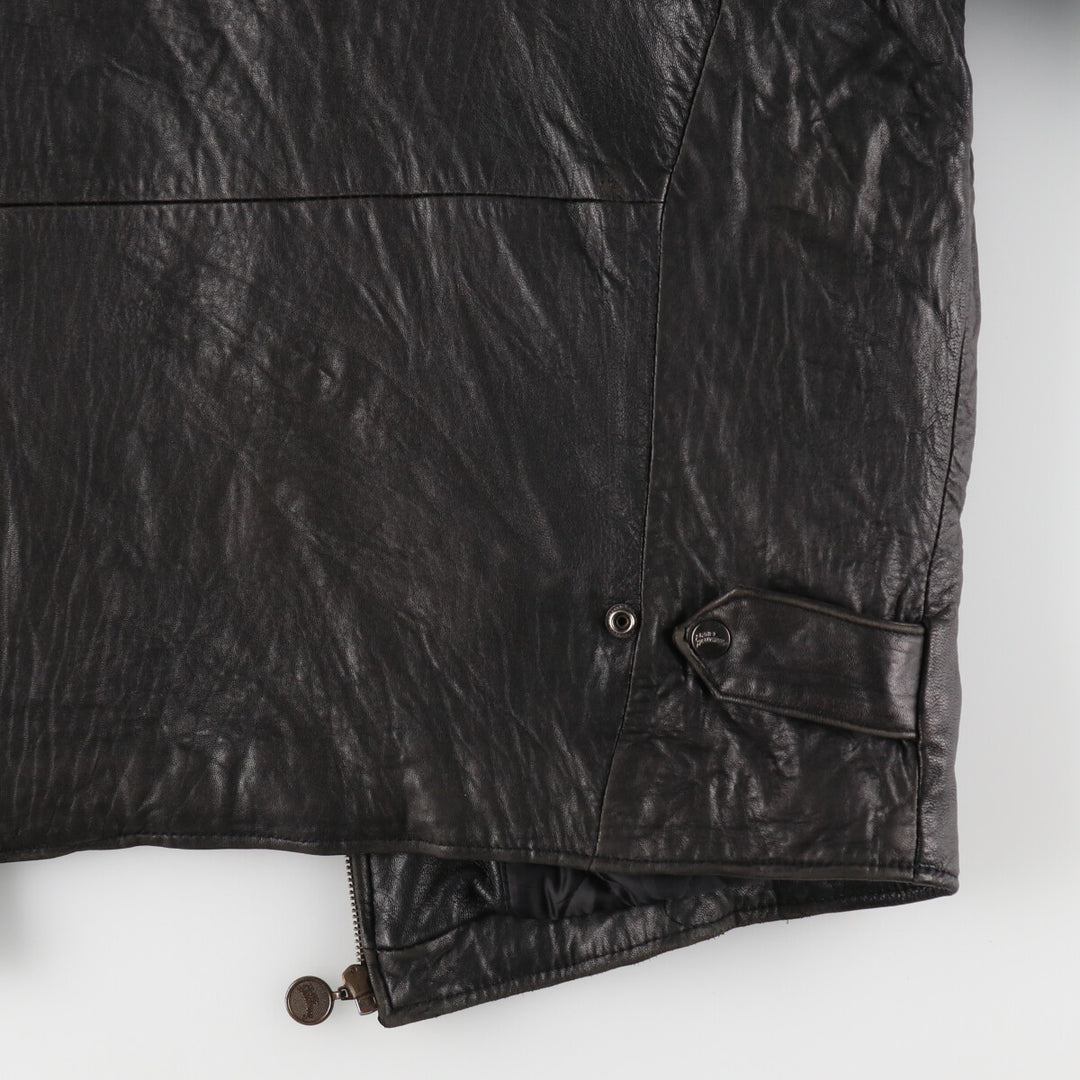Planet Hollywood PLANET HOLLYWOOD Leather Blouson Type Men's Size L genuine leather black type Vintage Second Hand