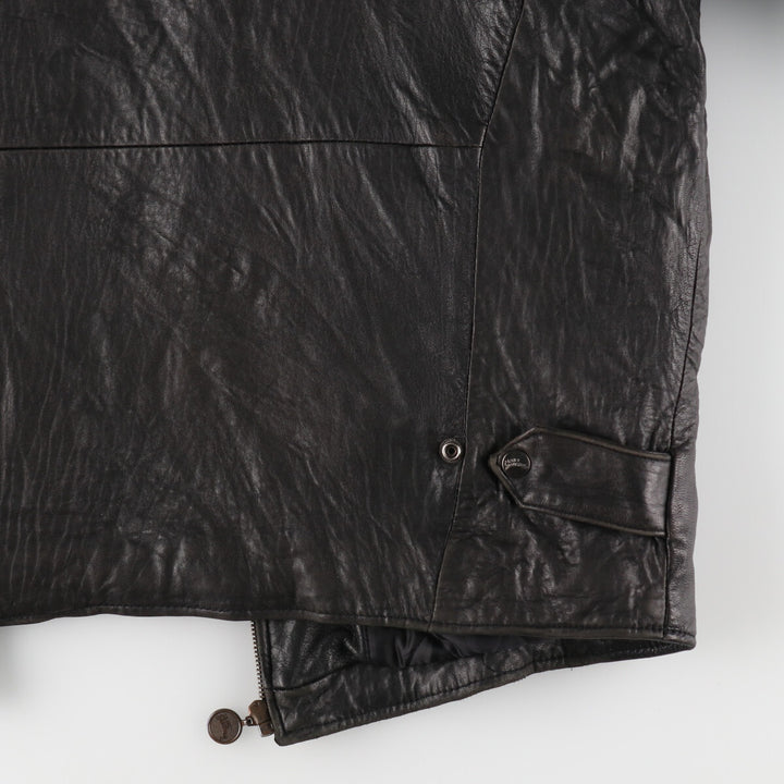 Planet Hollywood PLANET HOLLYWOOD Leather Blouson Type Men's Size L genuine leather black type Vintage Second Hand