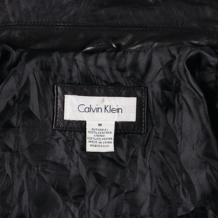 00'S Calvin Klein Leather Blouson Type Men's M Size / eaa496165