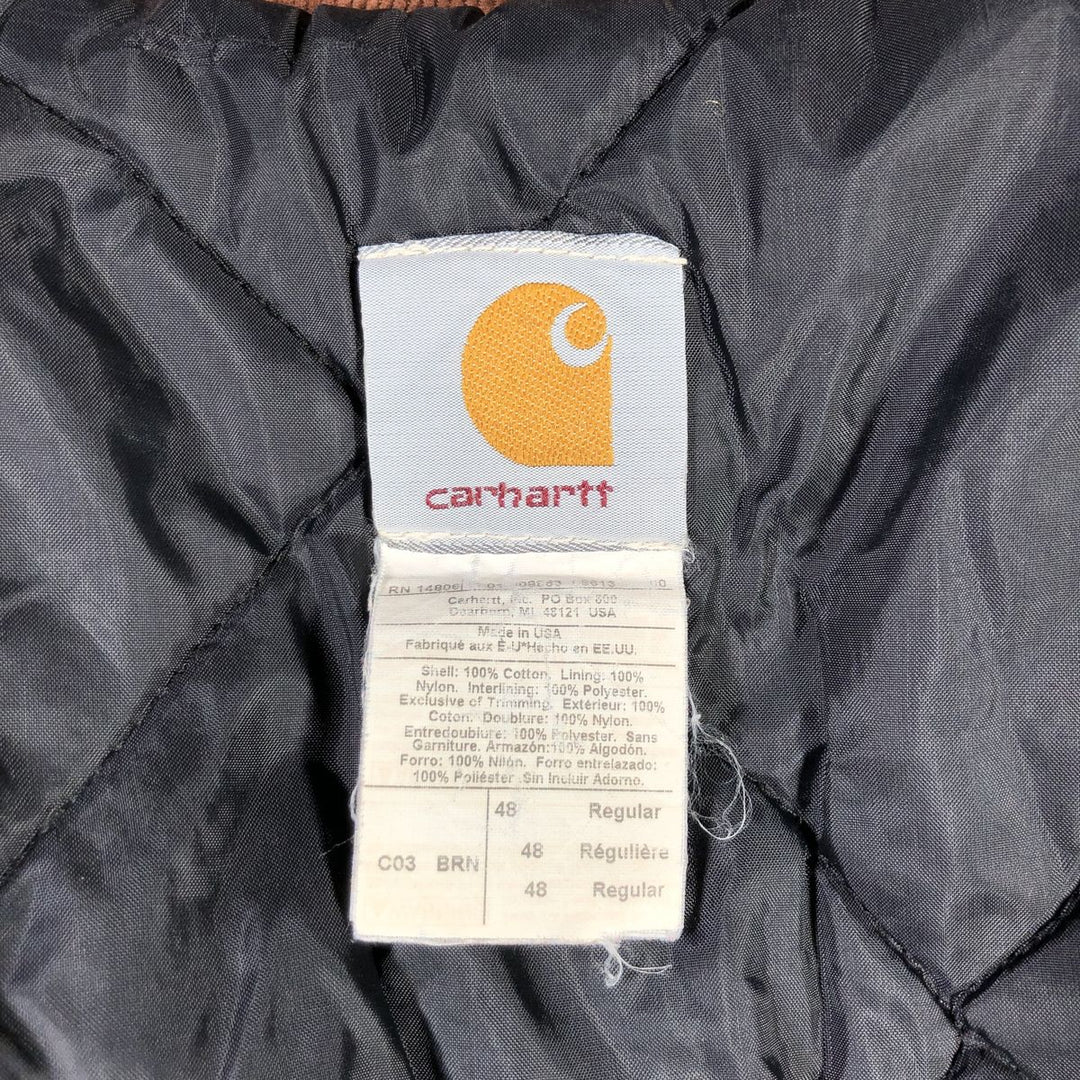 Carhartt Traditional Coat Duck Work Jacket Made in USA Men's XL /eaa496240