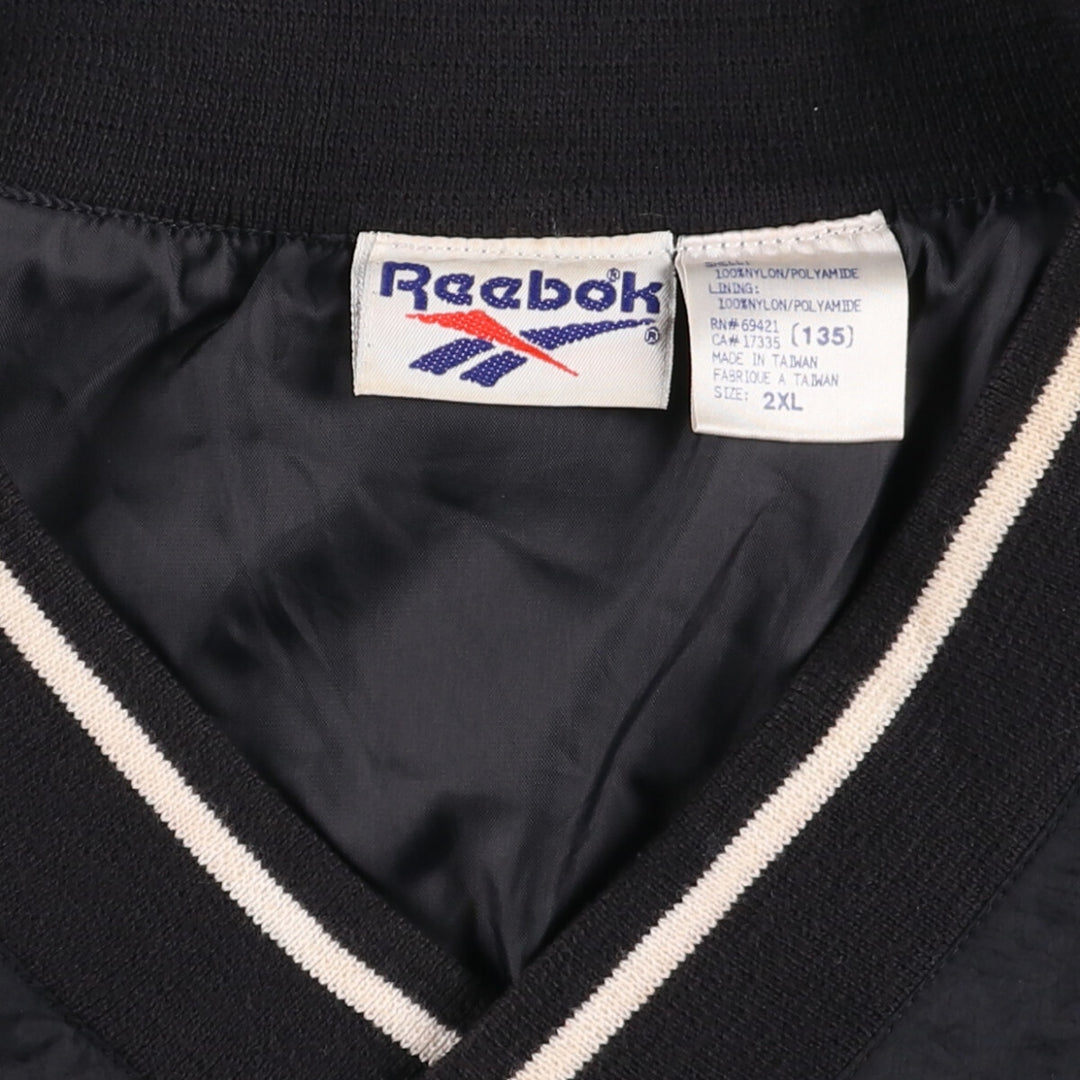 90'S Reebok V-neck nylon pullover, men's XXL size, vintage / eaa496362