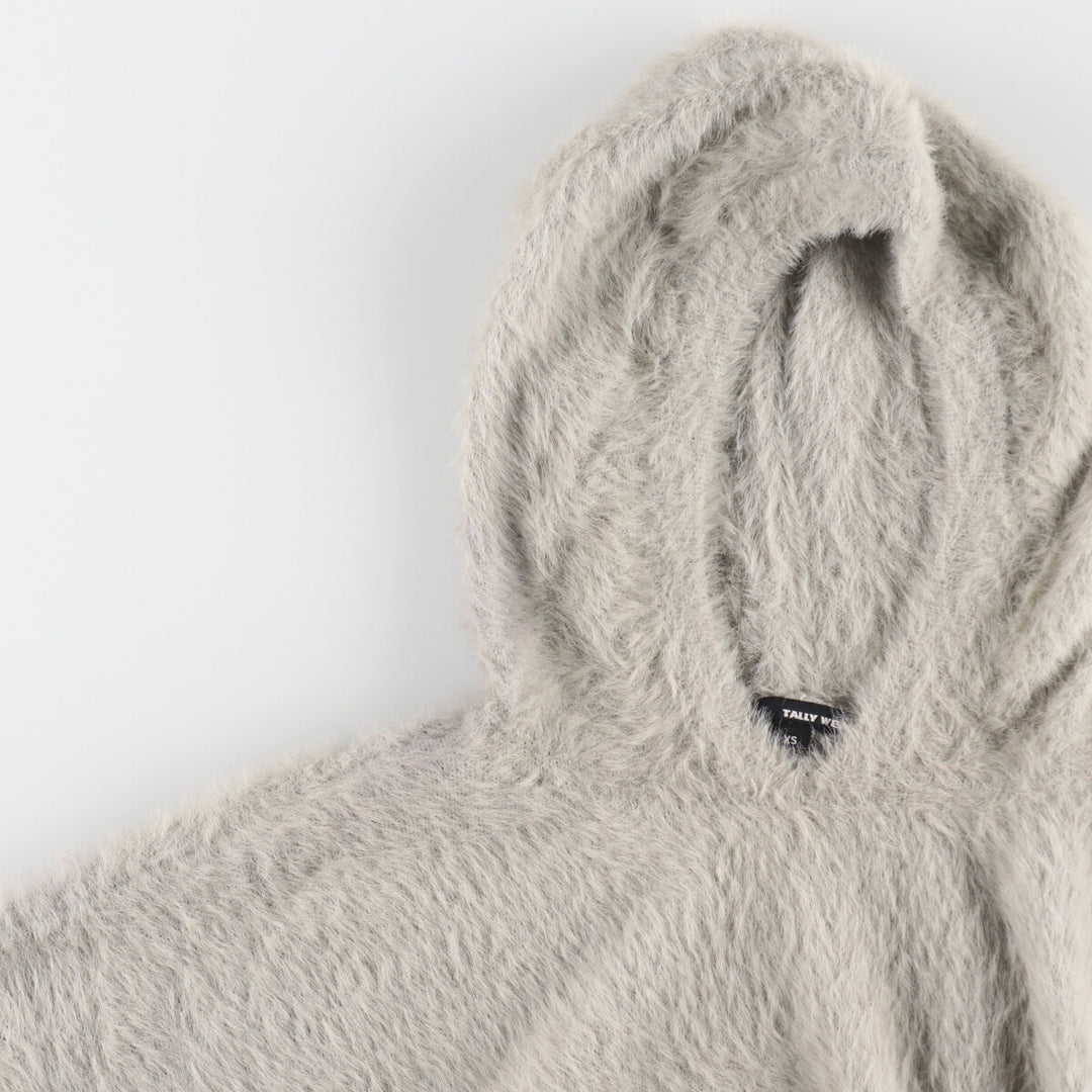 TALLY WEIJL Shaggy knit hoodie for women, size XS /eaa496407