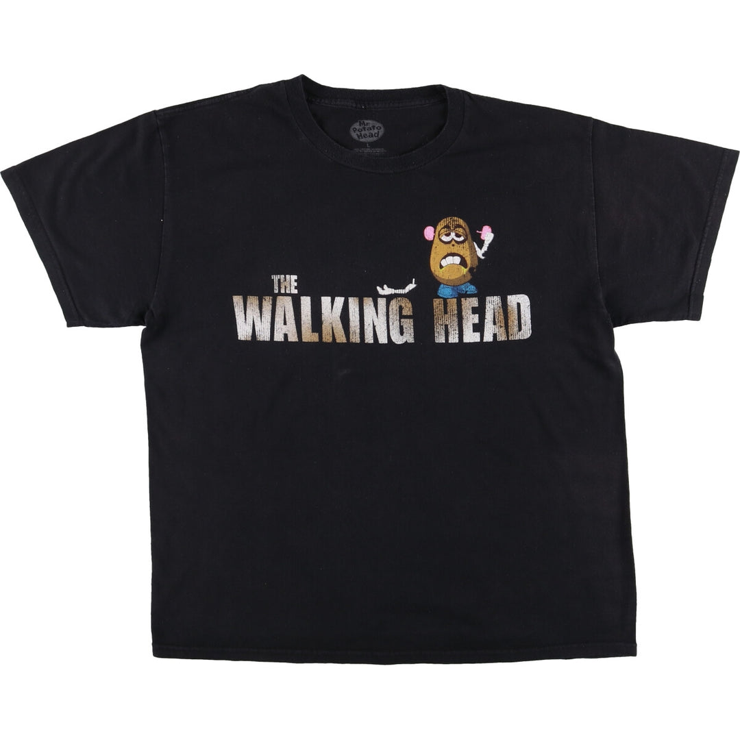 Mr. POTATO HEAD Walking Dead Parody Character Print T-Shirt Men's L size / eaa496419