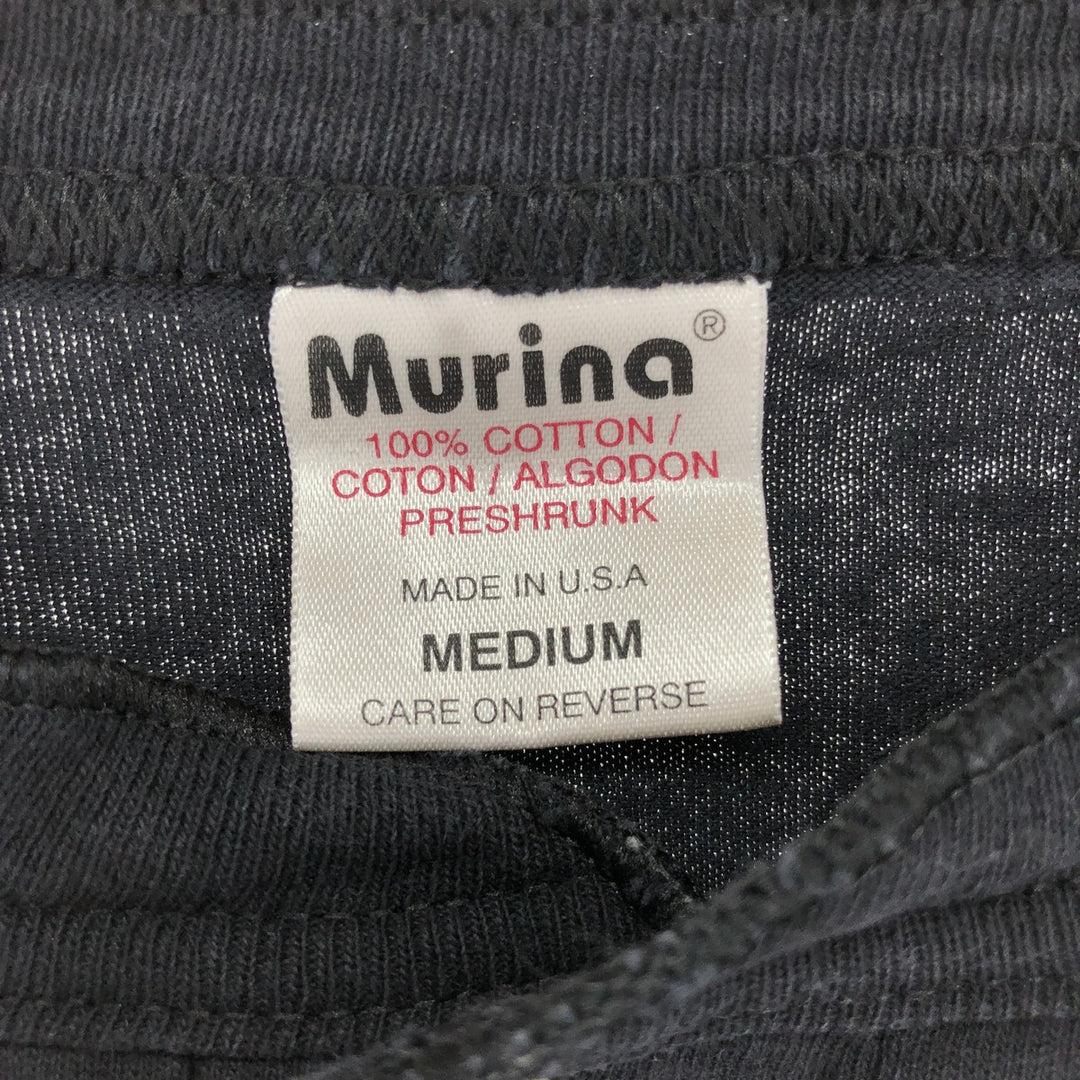 00'S MURINA Long Sleeve T-Shirt Made in USA Men's M Size cotton black type Vintage Second Hand