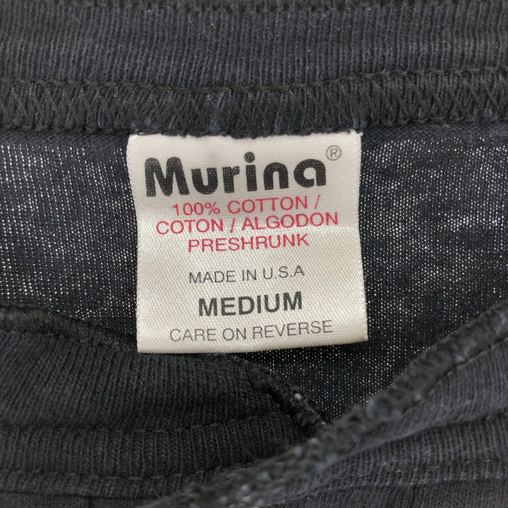 00'S MURINA Long Sleeve T-Shirt Made in USA Men's M Size cotton black type Vintage Second Hand