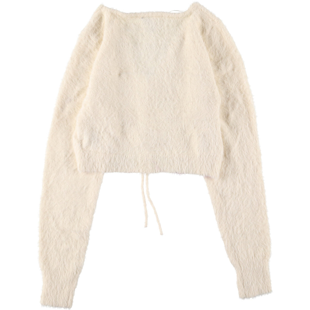 FACTORIE Cropped V-neck shaggy knit sweater for women, size M /eaa496501