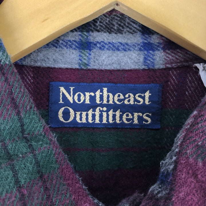 Northeast Outfitters Long Sleeve Heavy Flannel Check Shirt Made in USA Men's XL /eaa496509