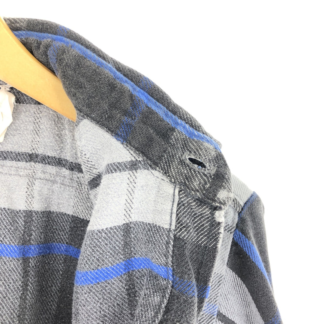 90'S Osh Kosh long sleeve heavy flannel check shirt made in USA, men's size L / eaa496510