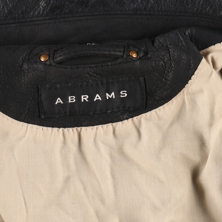 ABRAMS Leather Car Coat Men's Size L /eaa496645