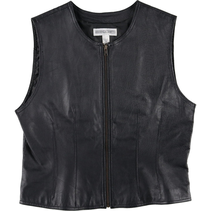 AMANDO SMITH Leather vest for women, equivalent to XL /eaa496721