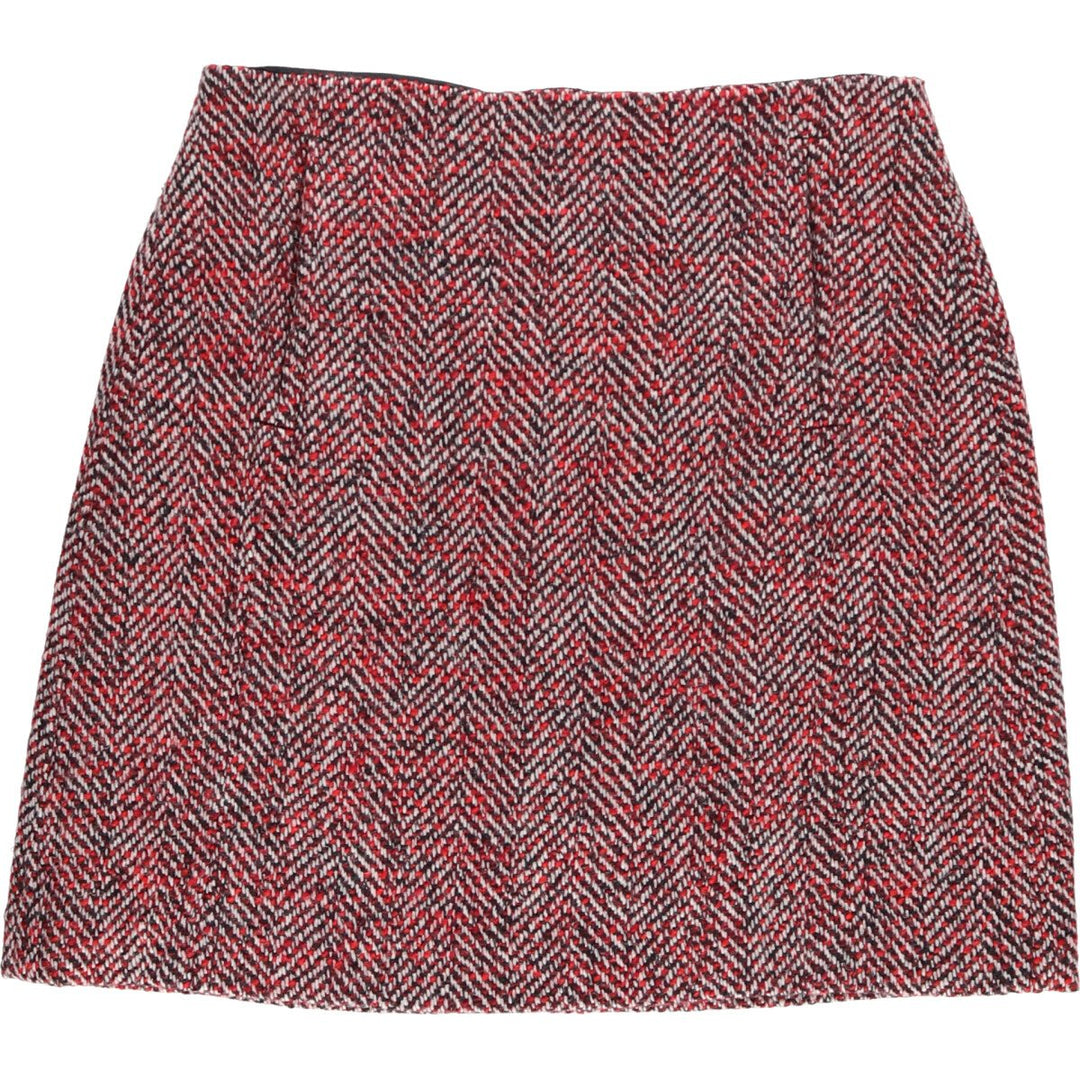 LOFT all-over pattern wool trapezoid mini skirt, women's size L /eaa496728