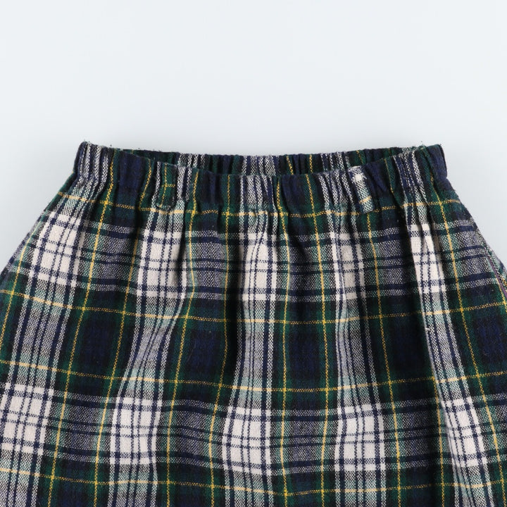 THE TOG SHOP Tartan Check Wool Half-Length A-Line Skirt Made in USA Women's L size /eaa496733