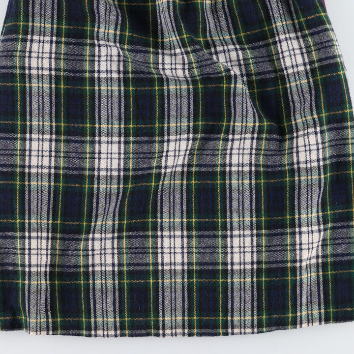 THE TOG SHOP Tartan Check Wool Half-Length A-Line Skirt Made in USA Women's L size /eaa496733