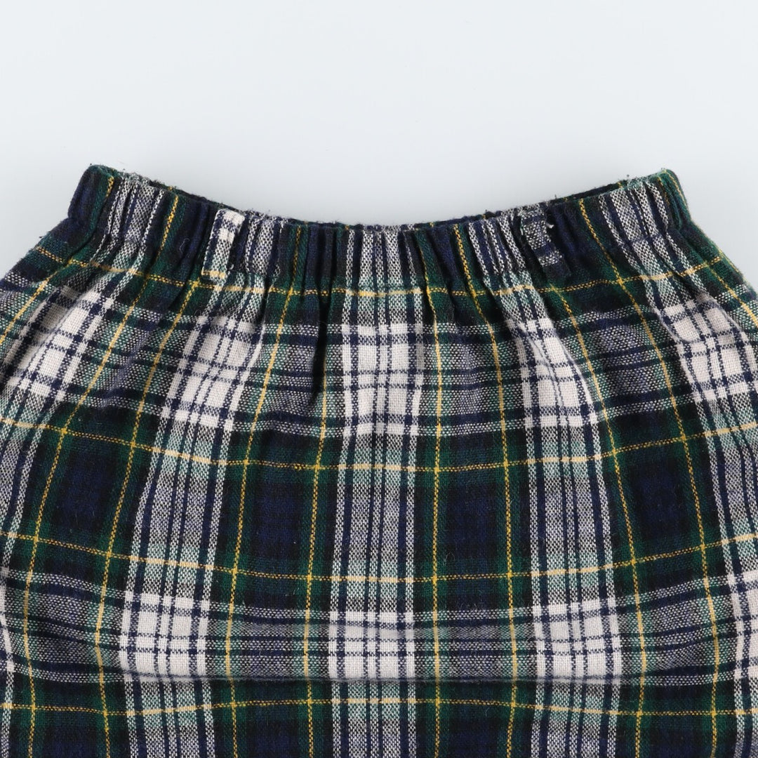 THE TOG SHOP Tartan Check Wool Half-Length A-Line Skirt Made in USA Women's L size /eaa496733