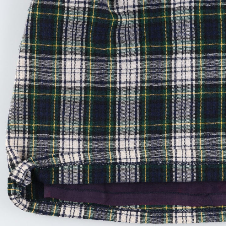 THE TOG SHOP Tartan Check Wool Half-Length A-Line Skirt Made in USA Women's L size /eaa496733